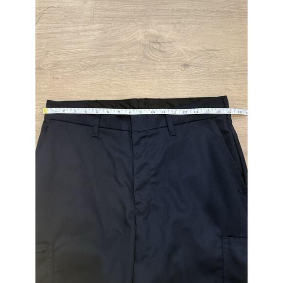 FedEx Work Pants Mens Blue 34R Unhemmed Reflective Cargo Stan Herman Imagewear - Picture 3 of 6